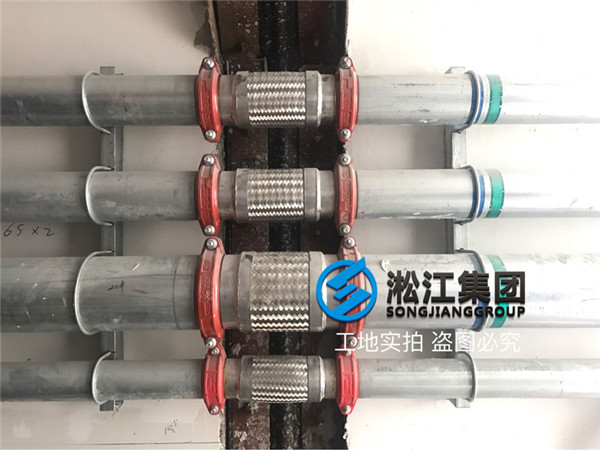 上海银商科技园卡箍式金属软管使用现场