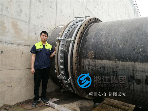 上海市污水处理厂橡胶软接头安装现场
